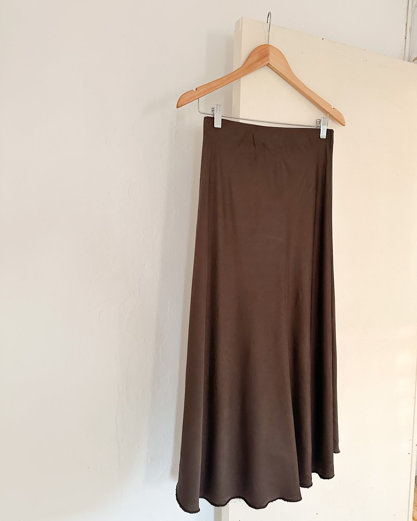 Silky Bias-Cut Skirt