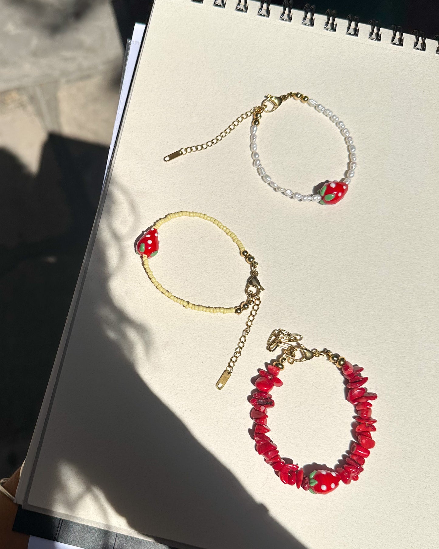 Red Gemstone Strawberry Set