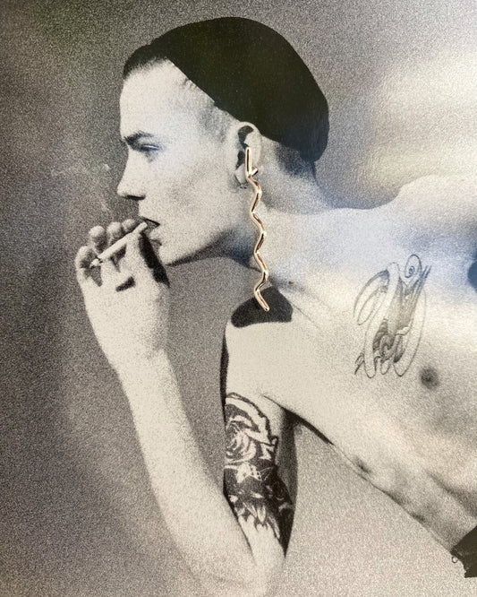 Wavy climber earrings