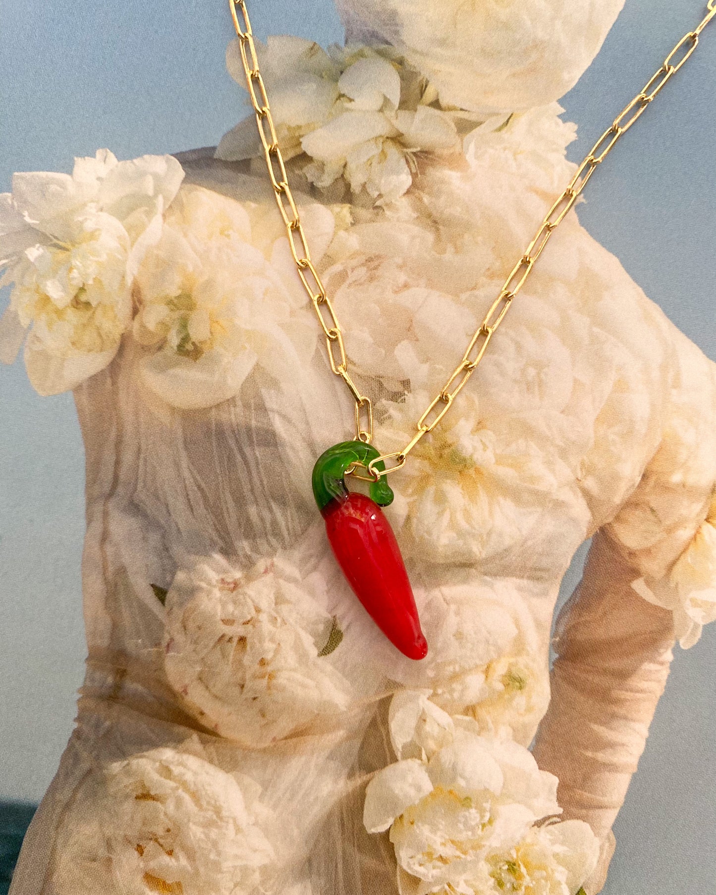 El collar de cadena de chile.