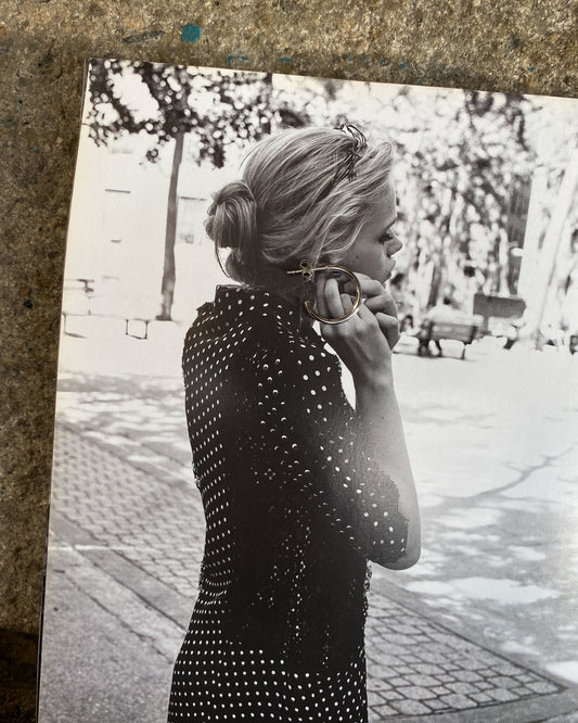 Thin silver hoop earrings 20mm + 25mm