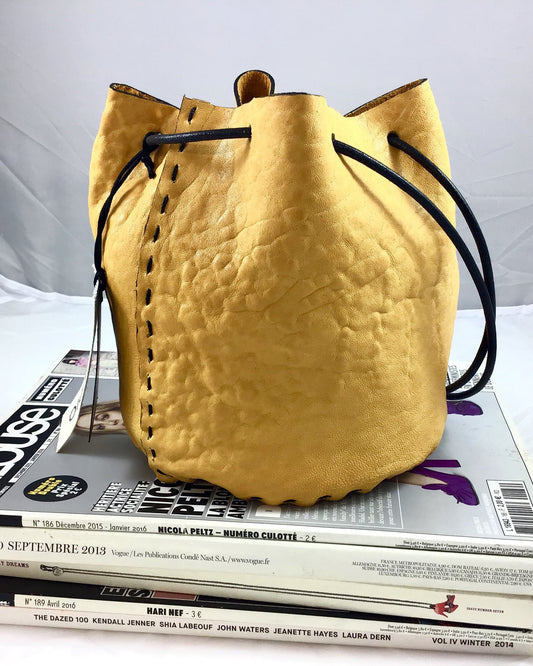 Luli mini bucket bag. Yellow. - Plhi studio